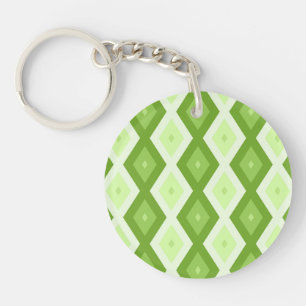 Porte-clés Motif de diamant vert Chartreuse