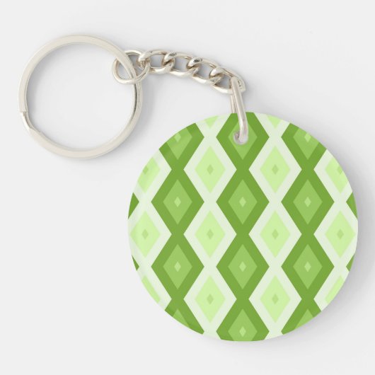 Porte-clés Motif de diamant vert Chartreuse (Devant)