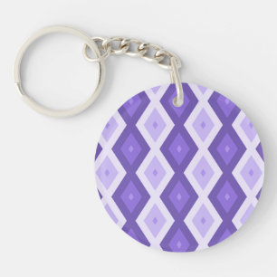 Porte-clés Motif de diamant violet