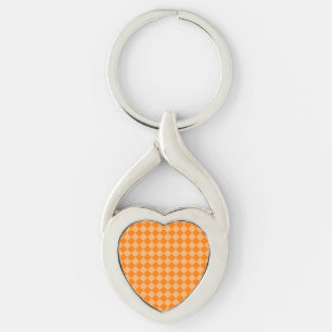 Porte-clés Motif de diamants orange combiné par STaylor