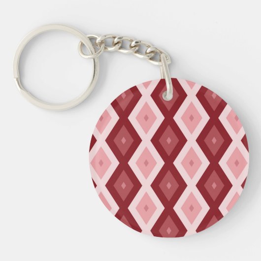 Porte-clés Motif de diamants rouges (Devant)
