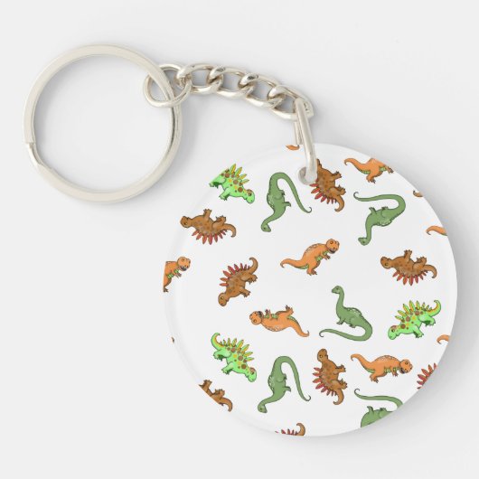 Porte-clés Motif de dinosaure mignon (Devant)