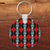 Porte-clés motif de disques vinyle (Recto)