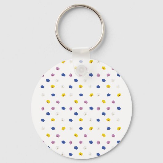 Porte-clés Motif de diverses orchidées (Recto)