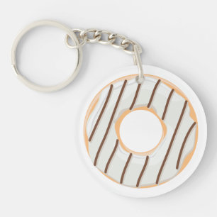 Porte-clés Motif de Donuts Colorés Rétro pour une Fête Amusan