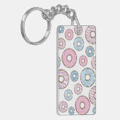 Porte-clés Motif De Donuts, Donuts Roses, Donuts Bleus (Devant gauche)