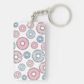 Porte-clés Motif De Donuts, Donuts Roses, Donuts Bleus (Dos)