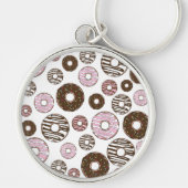 Porte-clés Motif De Donuts, Donuts Roses, Donuts Brown (Devant)
