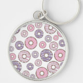 Porte-clés Motif De Donuts, Donuts Roses, Donuts Violets (Devant)