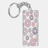 Porte-clés Motif De Donuts, Donuts Roses, Donuts Violets (Devant gauche)