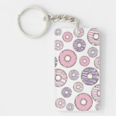 Porte-clés Motif De Donuts, Donuts Roses, Donuts Violets (Devant)
