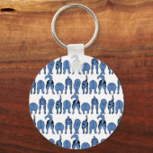 Porte-clés Motif de fesses de chien bleu (Recto)