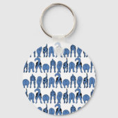 Porte-clés Motif de fesses de chien bleu (Verso)