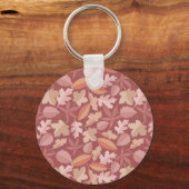 Porte-clés Motif de feuilles de Marsala (Recto)