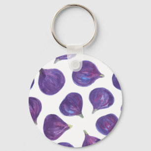 Porte-clés Motif de figues aquarelle