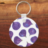 Porte-clés Motif de figues aquarelle (Recto)