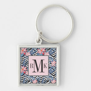 Porte-clés Motif de fleur tropical de Lotus