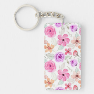 Porte-clés Motif de fleurs