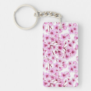 Porte-clés Motif de fleurs de cerisiers