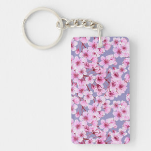 Porte-clés Motif de fleurs de cerisiers