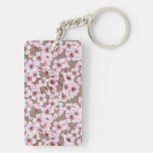 Porte-clés Motif de fleurs de cerisiers (Dos)