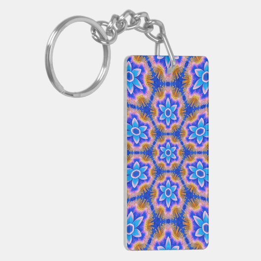 Porte-clés Motif de fleurs de fleur mignonne (Devant gauche)