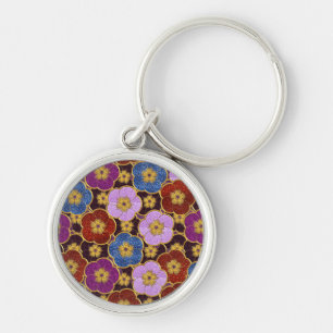 Porte-clés Motif de fleurs multicolores