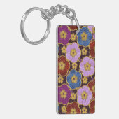 Porte-clés Motif de fleurs multicolores (Devant gauche)