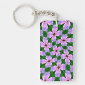 Porte-clés Motif de fleurs rose pâle (Devant)