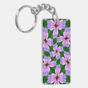 Porte-clés Motif de fleurs rose pâle