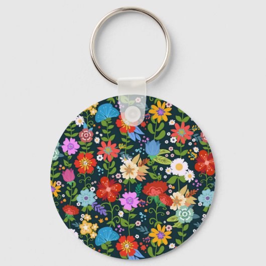 Porte-clés Motif de fleurs sans soudure Ditsy-13554 (Recto)