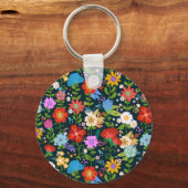 Porte-clés Motif de fleurs sans soudure Ditsy-13554 (Recto)