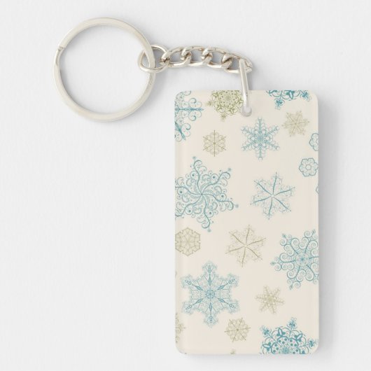 Porte-clés Motif de flocon de neige (Devant)