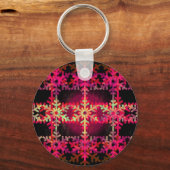 Porte-clés Motif de flocon rose (Recto)