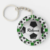 Porte-clés Motif de football personnalisé (Devant)