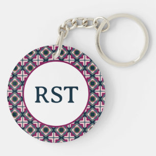 Porte-clés Motif de formes carré
