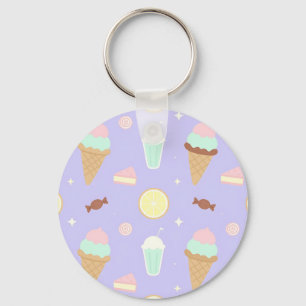 Porte-clés Motif de friandises de glace Kawaii