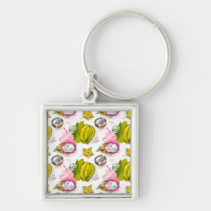 Porte-clés Motif de fruits texturés à main libre