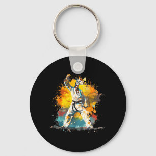 Porte-clés Motif de girafe karaté Taekwondo Jiu-Jitsu Mma