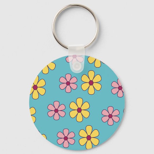 Porte-clés Motif de grandes fleurs mignonnes (Recto)