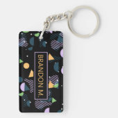 Porte-clés Motif de hanche géométrique Abstrait personnalisé (Dos)