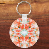 Porte-clés Motif de kaléidoscope orange (Recto)
