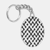Porte-clés Motif de labyrinthe noir (Devant gauche)