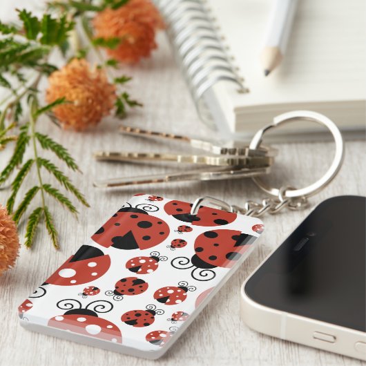 Porte-clés Motif De Ladybugs, Mignons Ladybugs, Red Ladybugs (Devant droit)