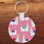 Porte-clés Motif de lama mignon (Recto)
