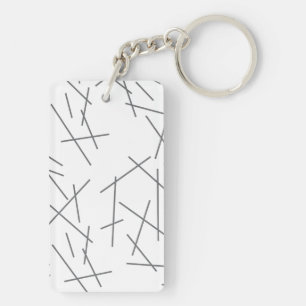 Porte-clés Motif de ligne graphique moderne, simple, désordon