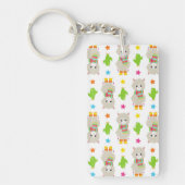 Porte-clés Motif De Llamas, Cute Llamas, Alpacas, Cactus (Devant)