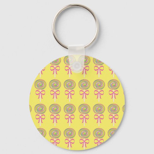 Porte-clés Motif de lollipops colorés (Recto)