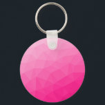 Porte-clés Motif de maillage géométrique rose chaud<br><div class="desc">Elégant et cool maillage géométrique Triangle avec dégradé rose chaud pour dames. rose,  rose chaud,  maillage,  triangles,  motif,  lumineux,  géométrique,  cool,  maillage rose,  dégradé,  géométrie,  coloré,  coloré,  rose géométrique,  triangle</div>