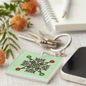 Porte-clés Motif de mandala de Noël (Devant Droit)